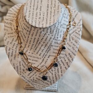 jewelry set  Chic Gold and Black Necklace